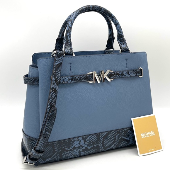 Michael Kors Reed Large Center Zip Belted Satchel Crossbody Bag - Picture 3 of 9